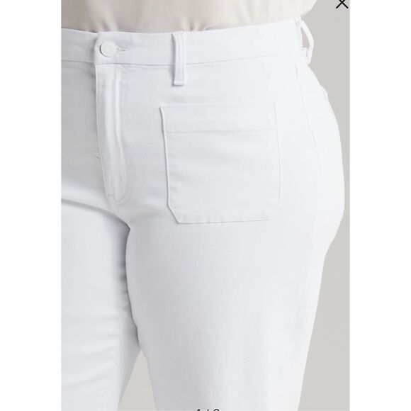 Kut from the Kloth NWT size 22W high rise Meg fab ab wide leg white jeans - Picture 5 of 6